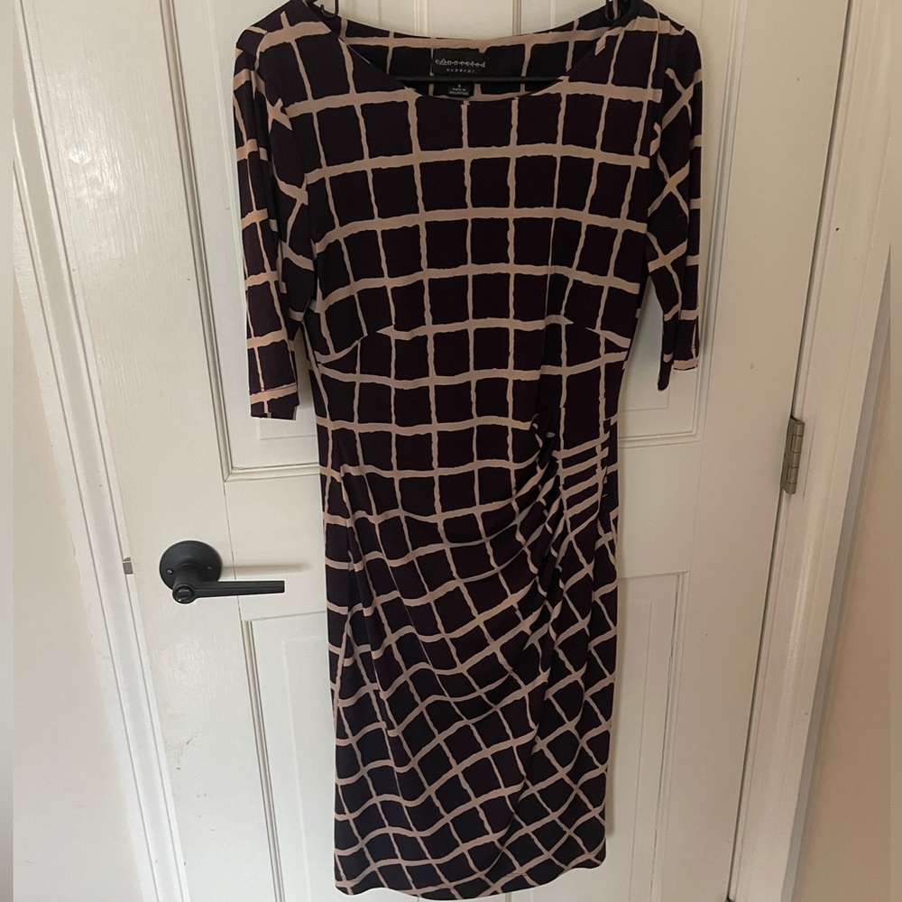 3/4 sleeve midi dress